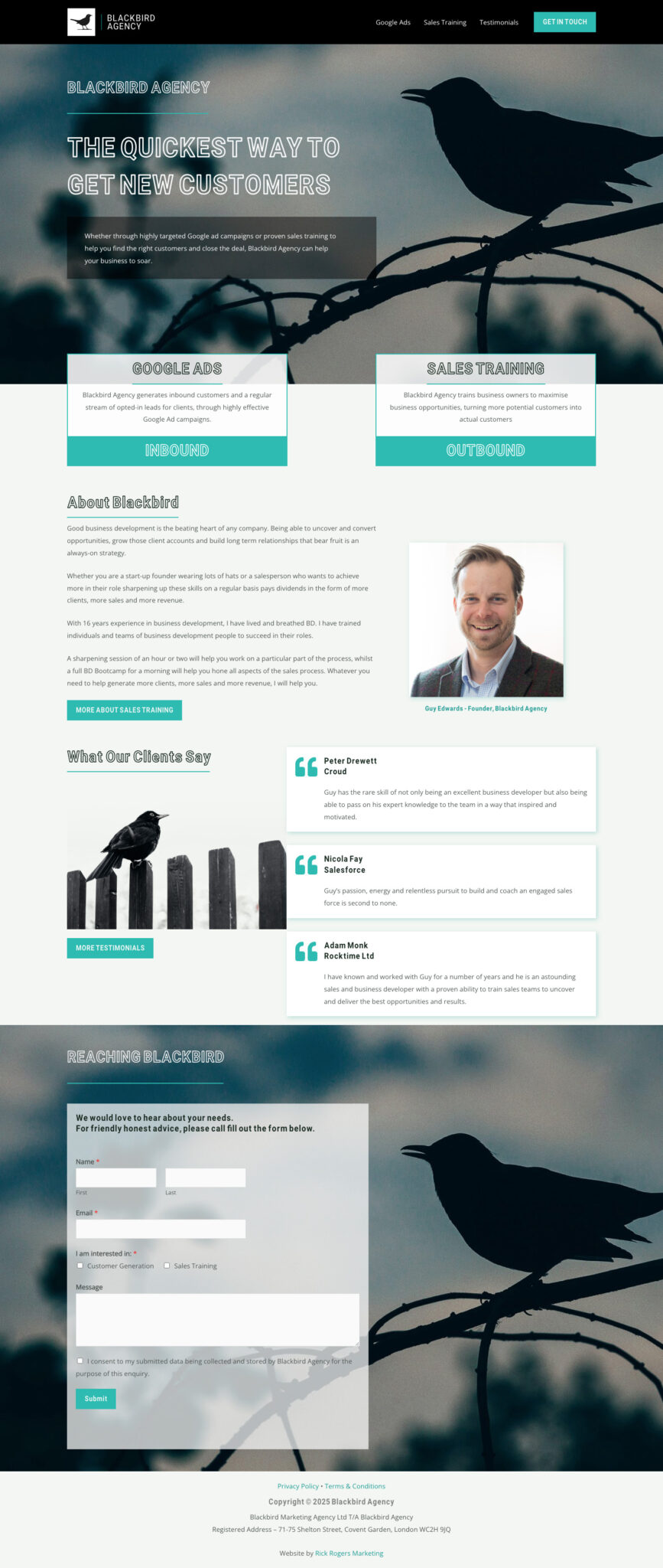 Blackbird Agency Homepage