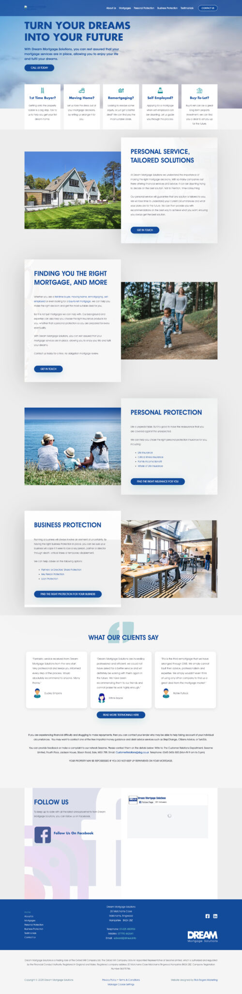 Dream Mortgage Solutions Hompage