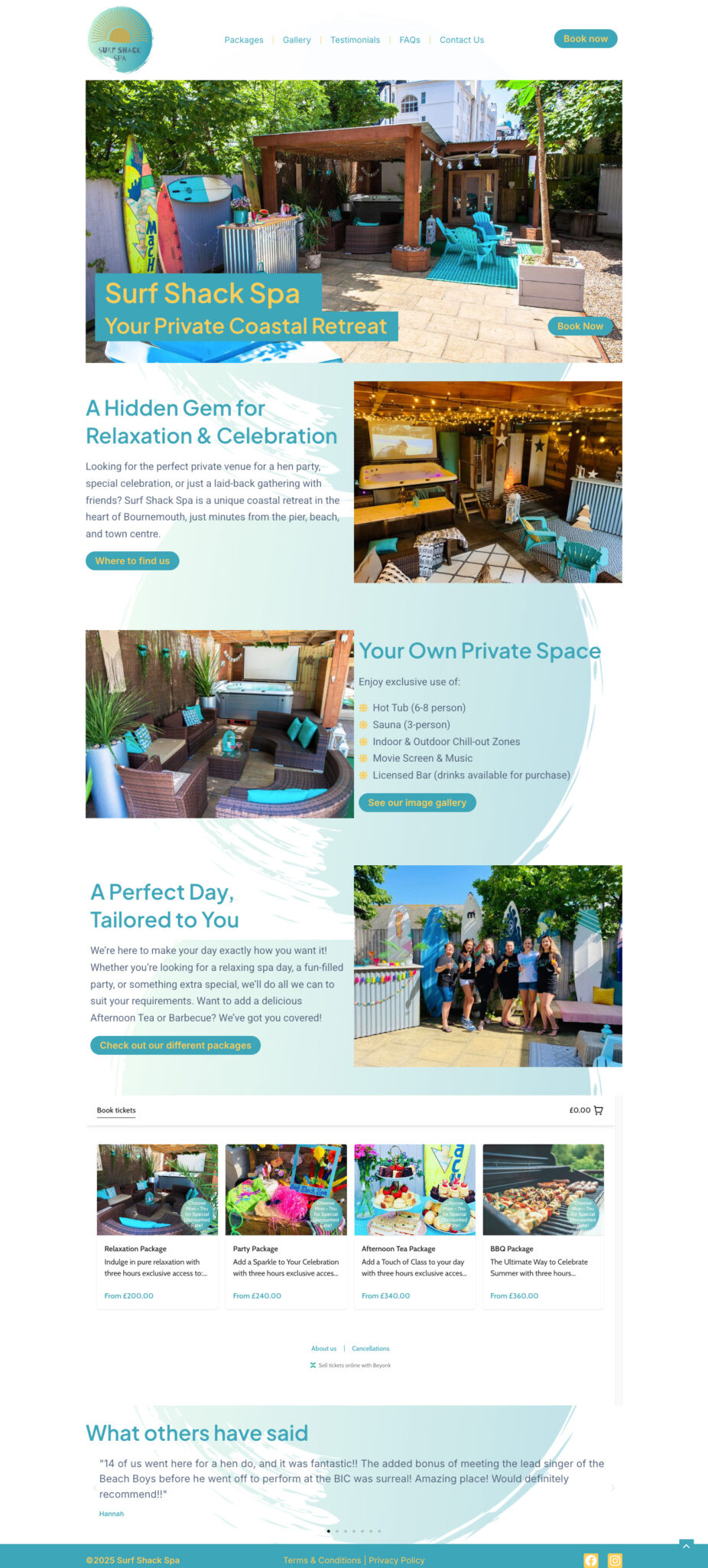 Surf Shack Spa Homepage