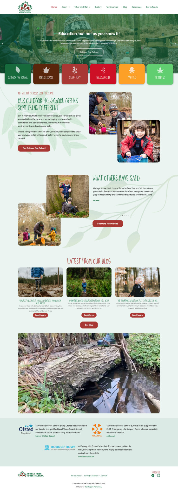 Surrey Hills Forest School Homepage
