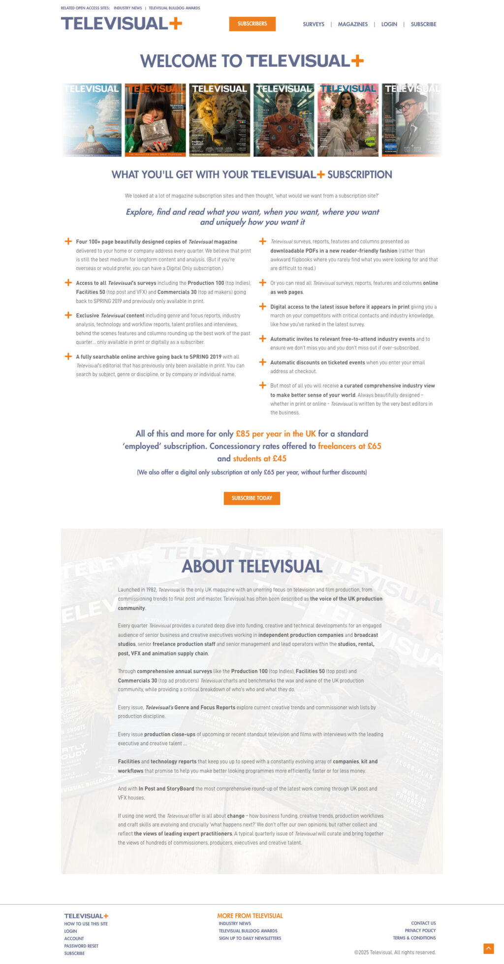 Televisual+ Homepage